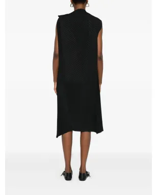 Issey Miyake プリーツ ノースリーブ アシンメトリードレス - サムネイル4