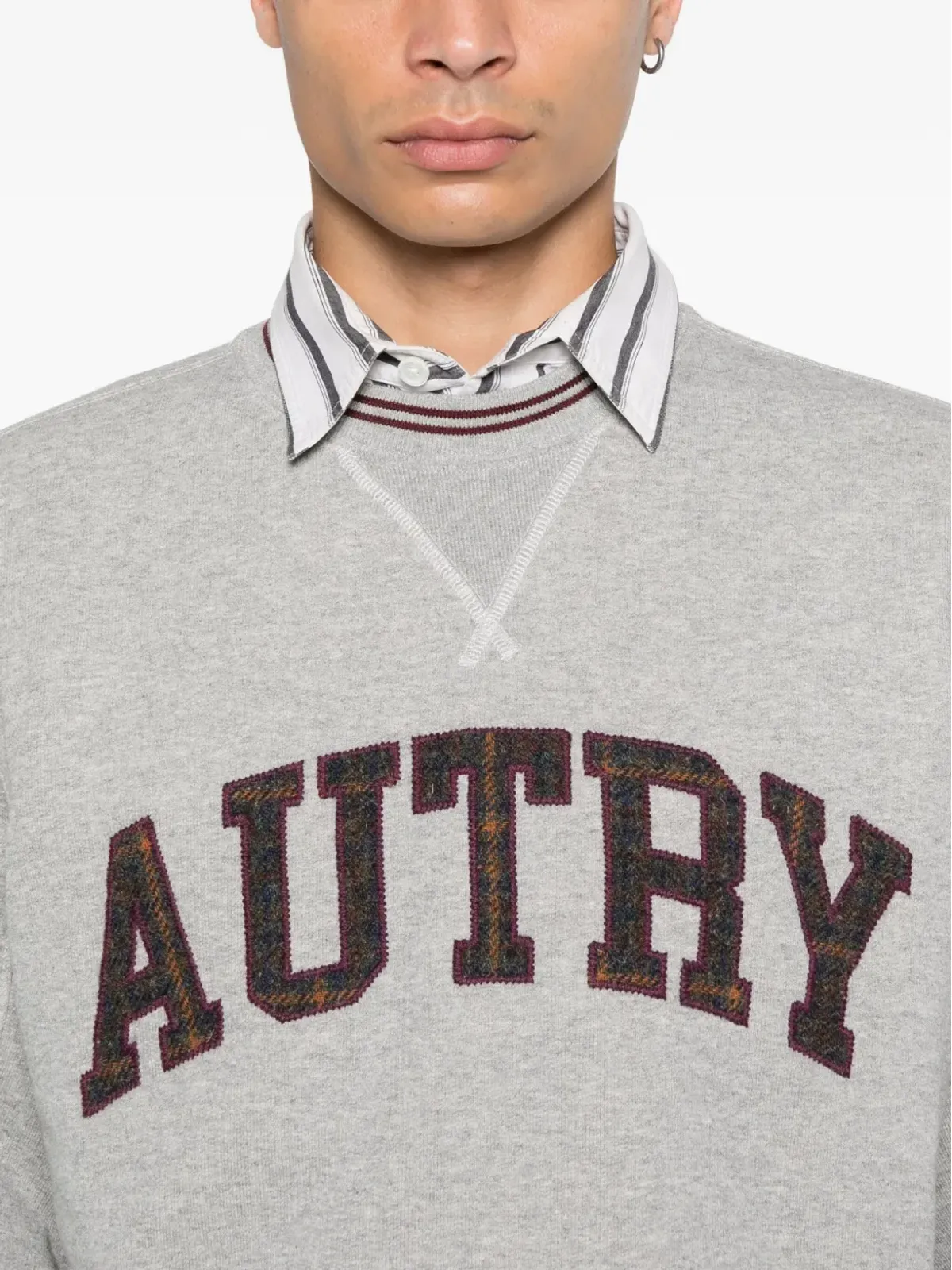 Autry ロゴ刺繍入りクルーネック スウェット - 画像5