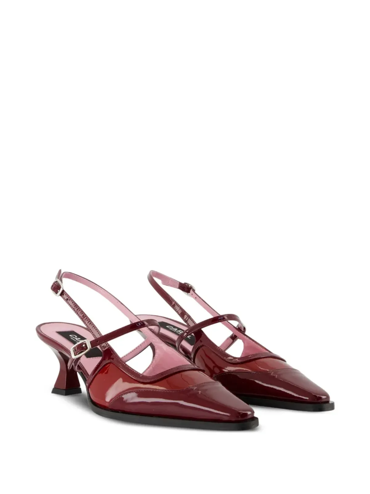 Carel Paris Cecile patent-leather slingback pumps - Red - 画像2