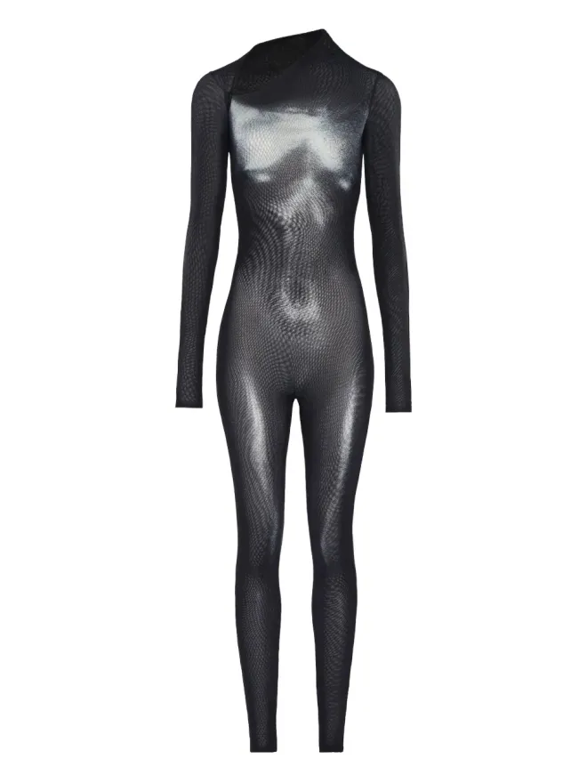 Jean Paul Gaultier Jean Paul Gaultier アシンメトリックカラー メッシュ ジャンプスーツの商品画像