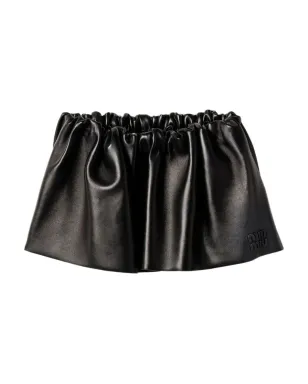 Miu Miu レザー ミニスカート - サムネイル1