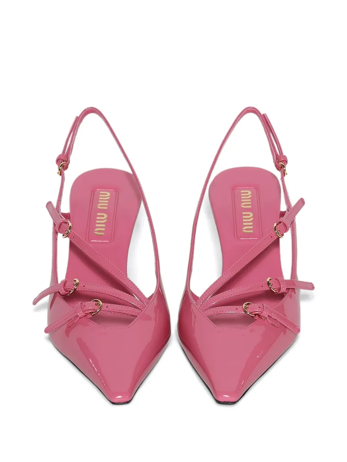 Miu Miu スリングバック ポインテッドトゥ サンダル - 画像3