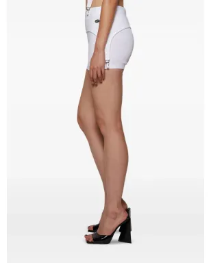 Jean Paul Gaultier リブ編みガーターコットンショーツ - White - サムネイル4