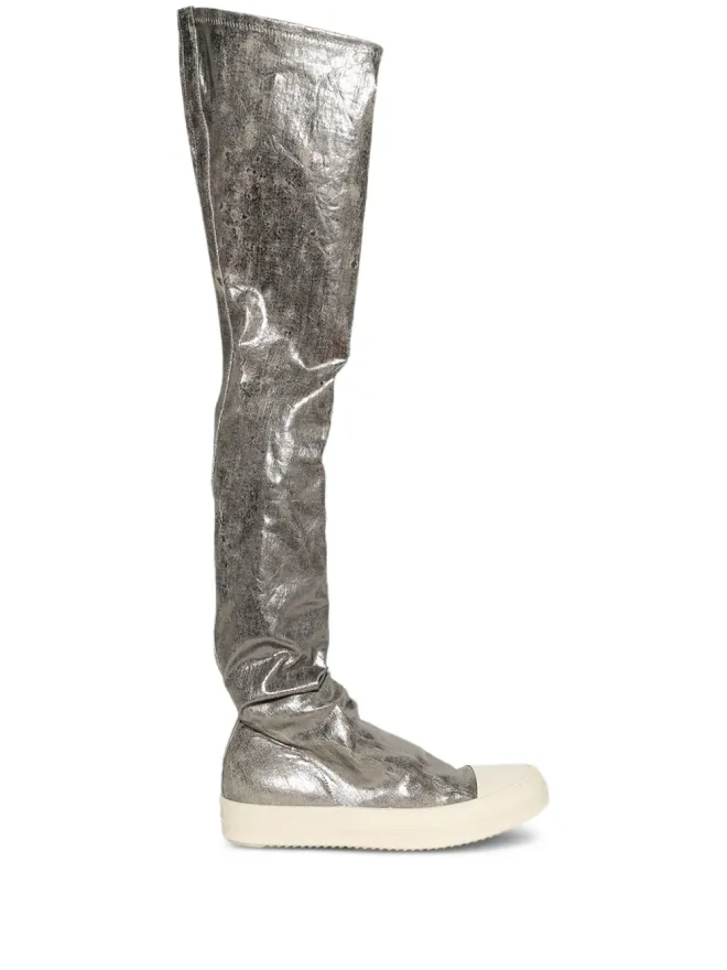 Rick Owens DRKSHDW Rick Owens DRKSHDW ラウンドトゥブーツ - シルバーの商品画像