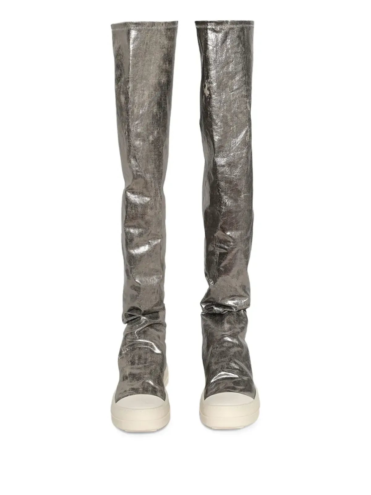 Rick Owens DRKSHDW ラウンドトゥブーツ - シルバー - 画像3