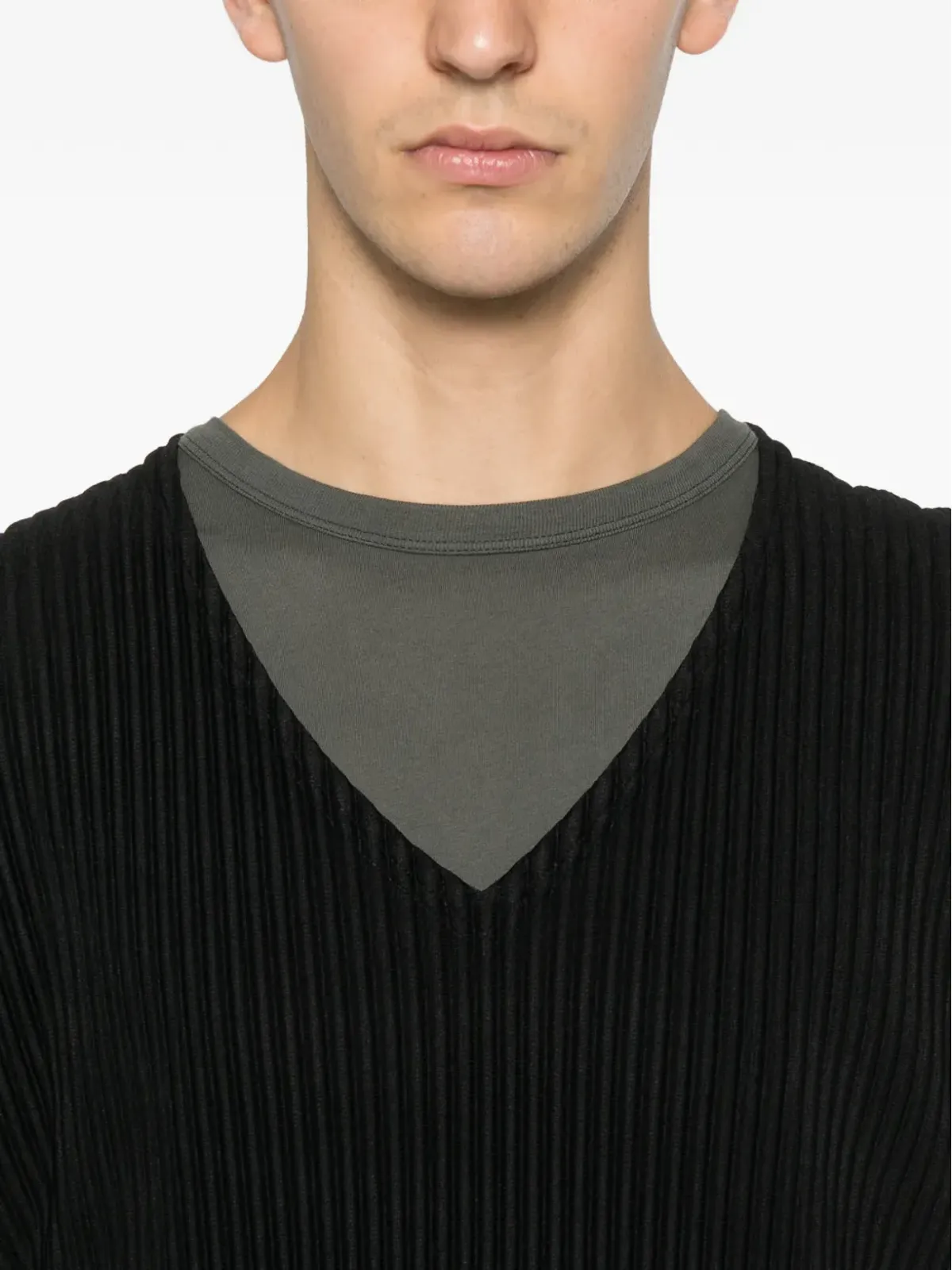 Homme Plissé Issey Miyake Vネックベスト - 画像5