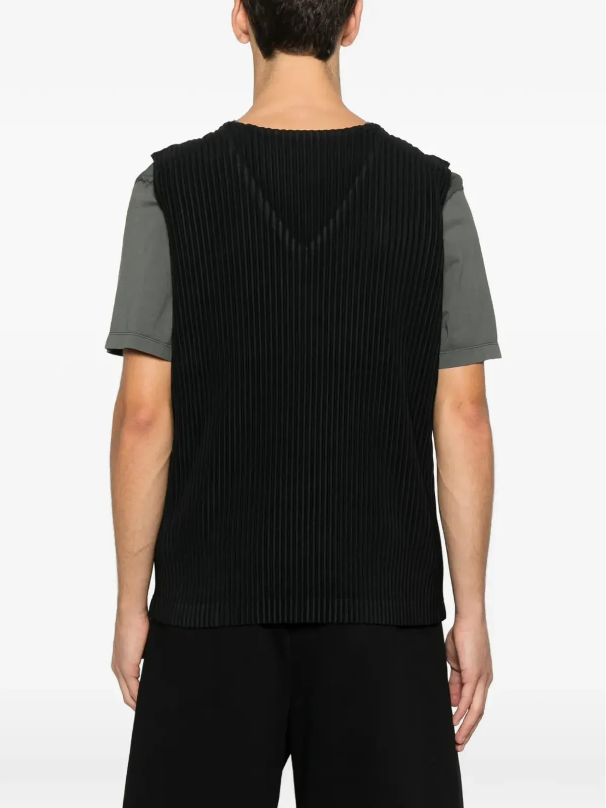 Homme Plissé Issey Miyake Vネックベスト - 画像4