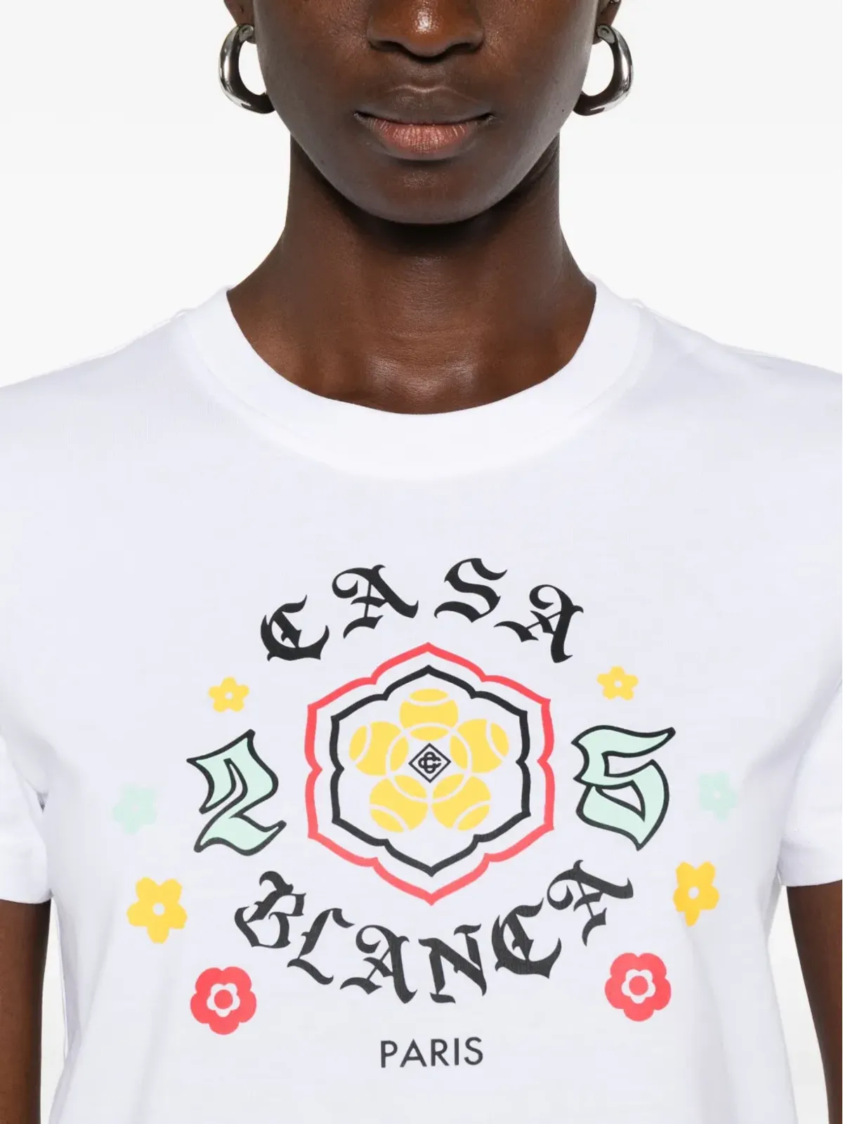 Casablanca 花柄プリント コットンTシャツ - 画像5