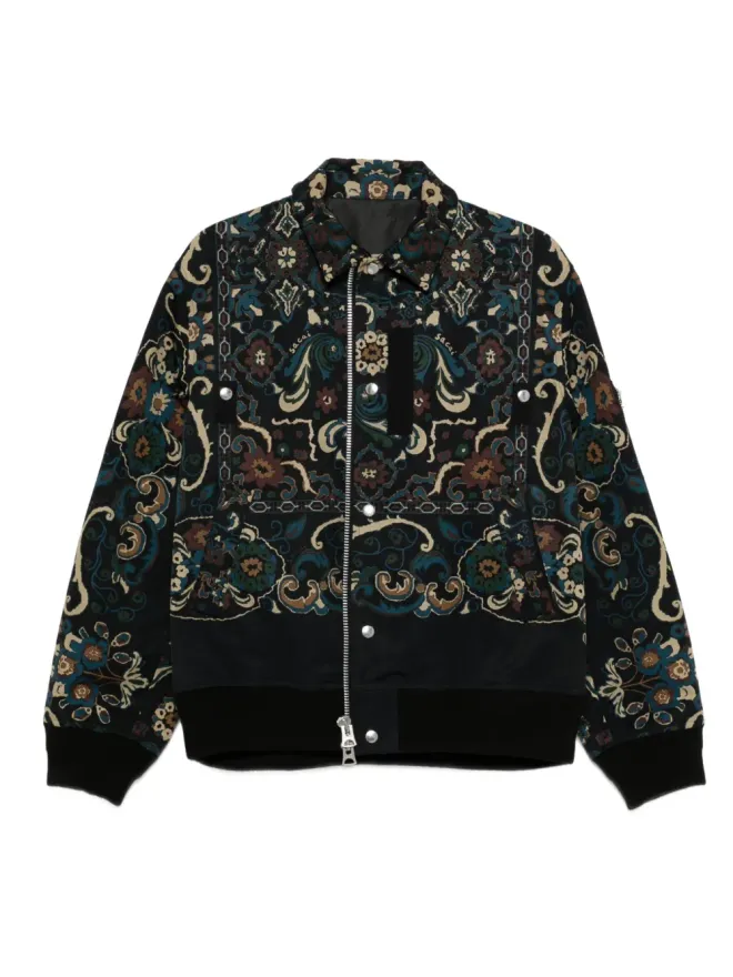 sacai sacai ペイズリープリント ジップフロント ジャケットの商品画像