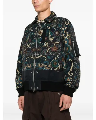 sacai ペイズリープリント ジップフロント ジャケット - サムネイル3