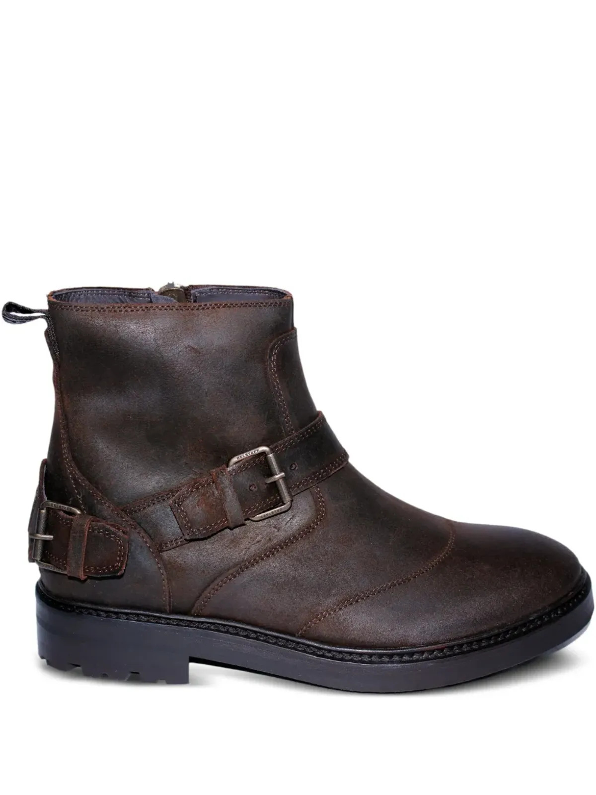 Belstaff バックルストラップ レザーブーツ - ブラウン - 画像1