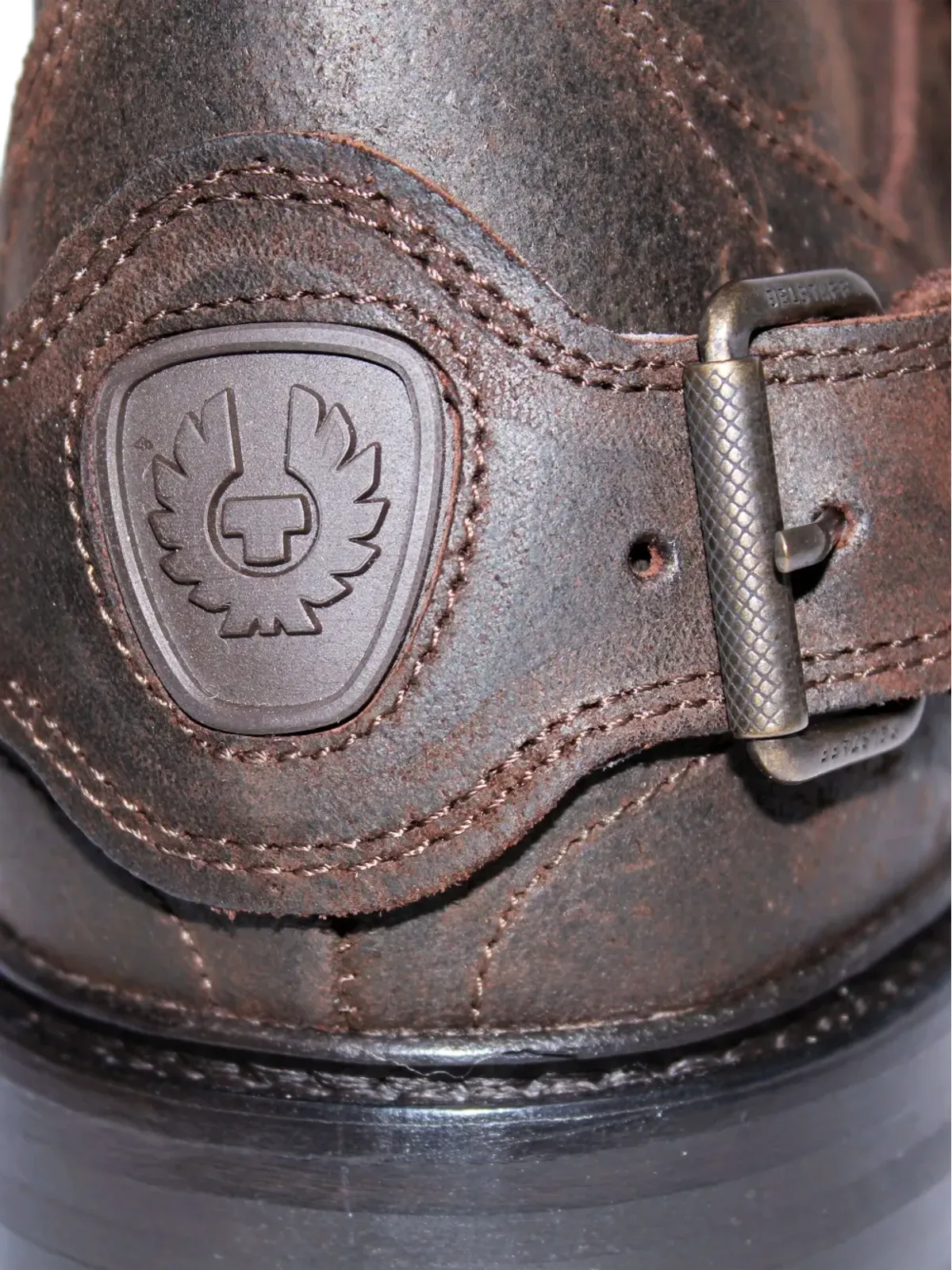 Belstaff バックルストラップ レザーブーツ - ブラウン - 画像5