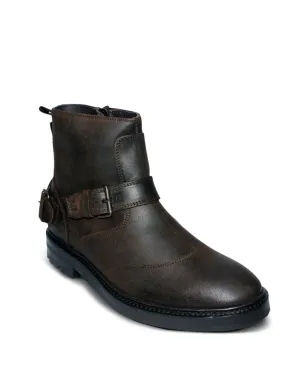 Belstaff バックルストラップ レザーブーツ - ブラウン - サムネイル2