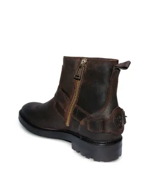 Belstaff バックルストラップ レザーブーツ - ブラウン - サムネイル3
