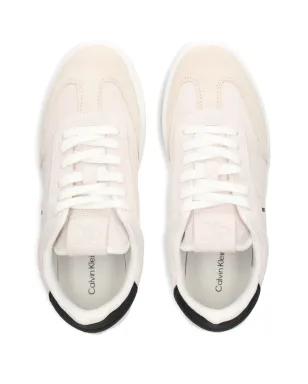 Calvin Klein Jeans ホワイトのレースアップスエードスニーカー - サムネイル3