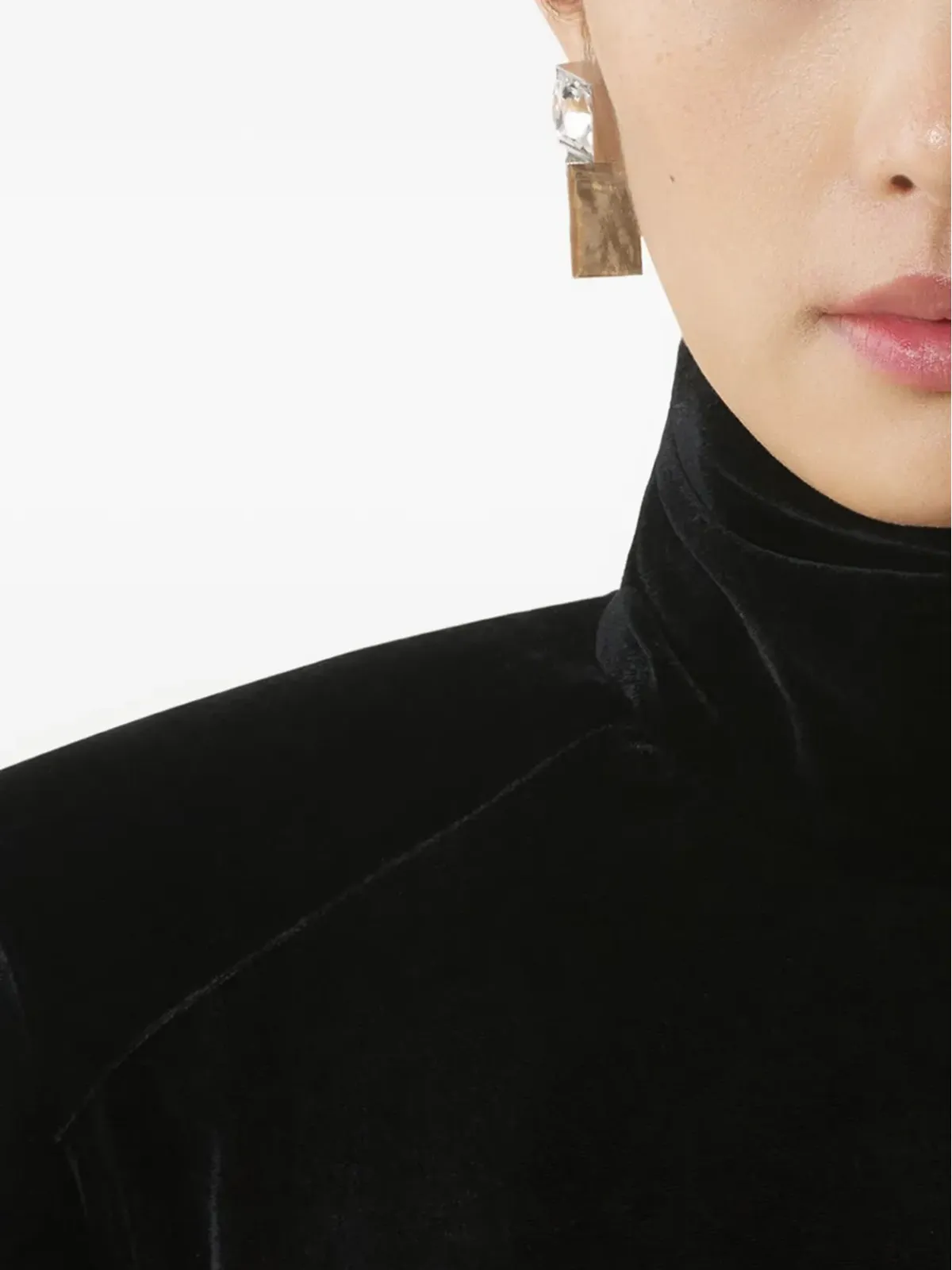 Lanvin クリスタル装飾バーイヤリング - 画像5