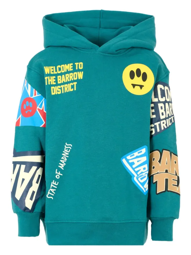 Barrow kids Barrow kids 全身グラフィックプリントのフーディー - グリーンの商品画像