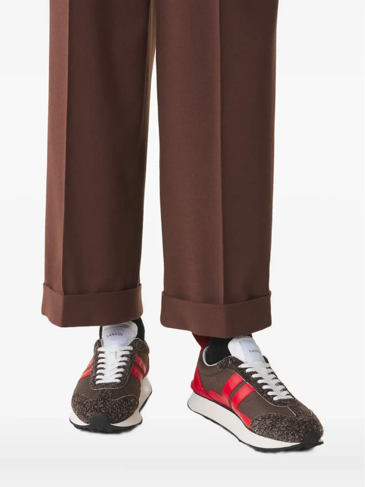 Lanvin Bumpr striped sneakers - Brown - 画像5