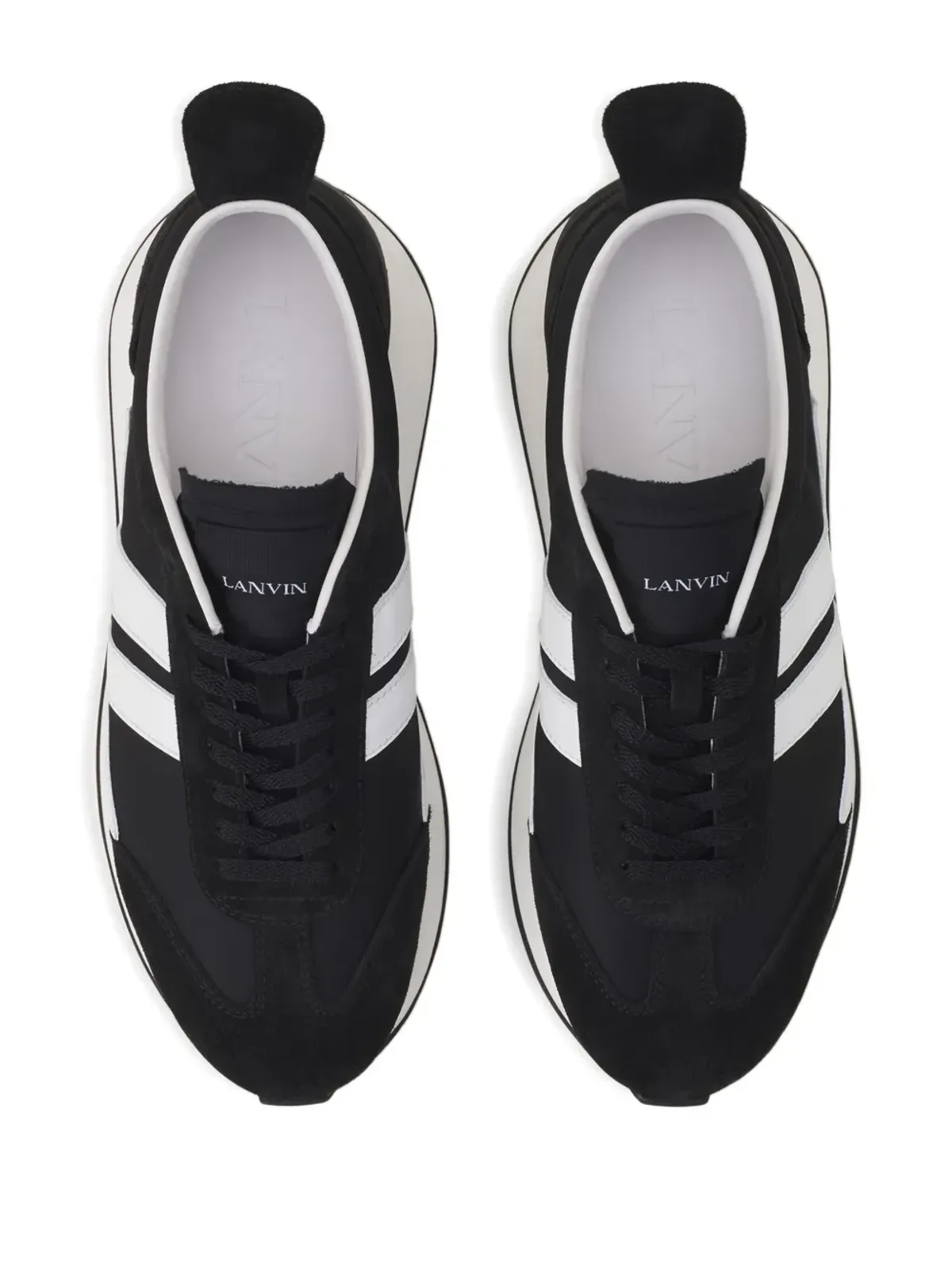 Lanvin Bumpr ストライプパネルスニーカー - 画像4