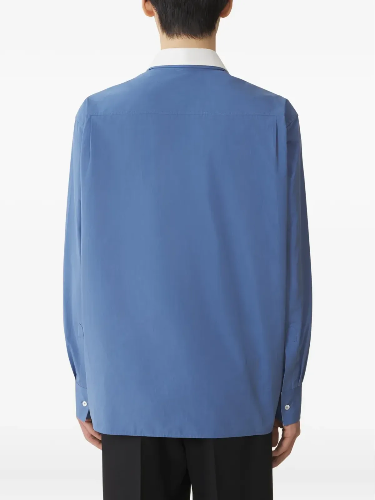 Lanvin コントラストカラー襟付きコットンシャツ - 画像4