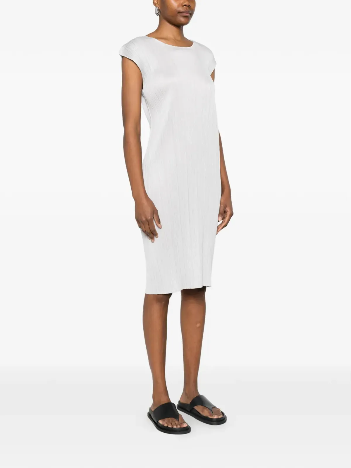 Pleats Please Issey Miyake ショートスリーブ ミディドレス - 画像3