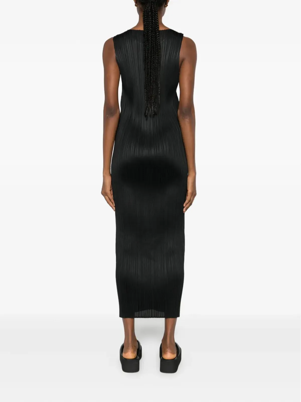 Pleats Please Issey Miyake 丸首ノースリーブドレス - 画像4