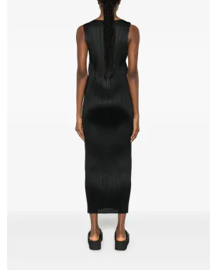 Pleats Please Issey Miyake 丸首ノースリーブドレス - サムネイル4