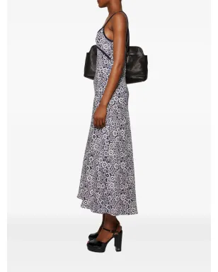 Miu Miu 花柄プリントスリップドレス - サムネイル4