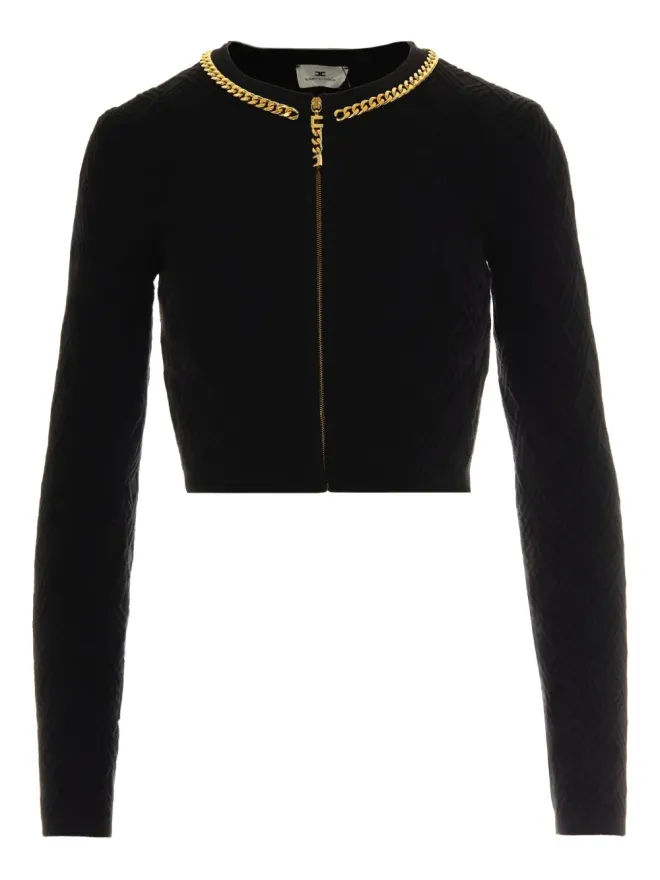 Elisabetta Franchi Elisabetta Franchi チェーン・トリム ダイヤモンドパターン カーディガンの商品画像