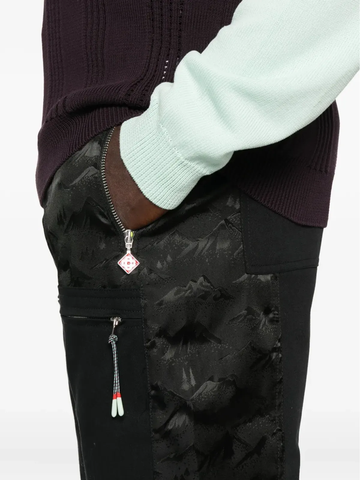 Casablanca mountain-print pocket trousers - Black - 画像5