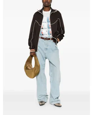 Golden Goose リブ編みパネルジップアップジャケット - Brown - サムネイル3