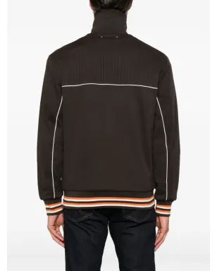 Golden Goose リブ編みパネルジップアップジャケット - Brown - サムネイル4
