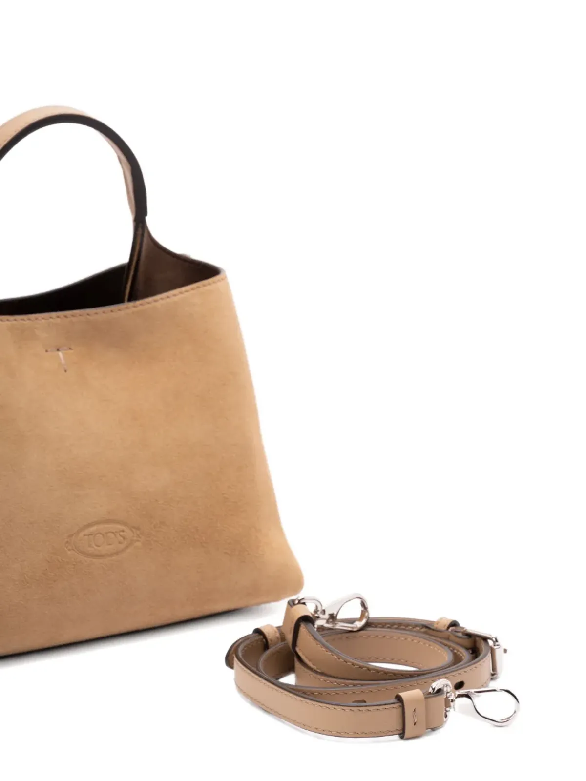 Tod's トップハンドル スエード トートバッグ - 画像5