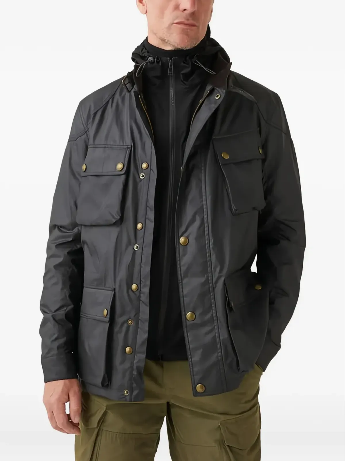 Belstaff パッチポケット ミリタリージャケット - ブラック - 画像4