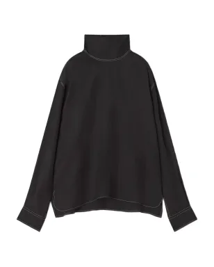 Lanvin コントラストステッチシャツ - ブラック - サムネイル1