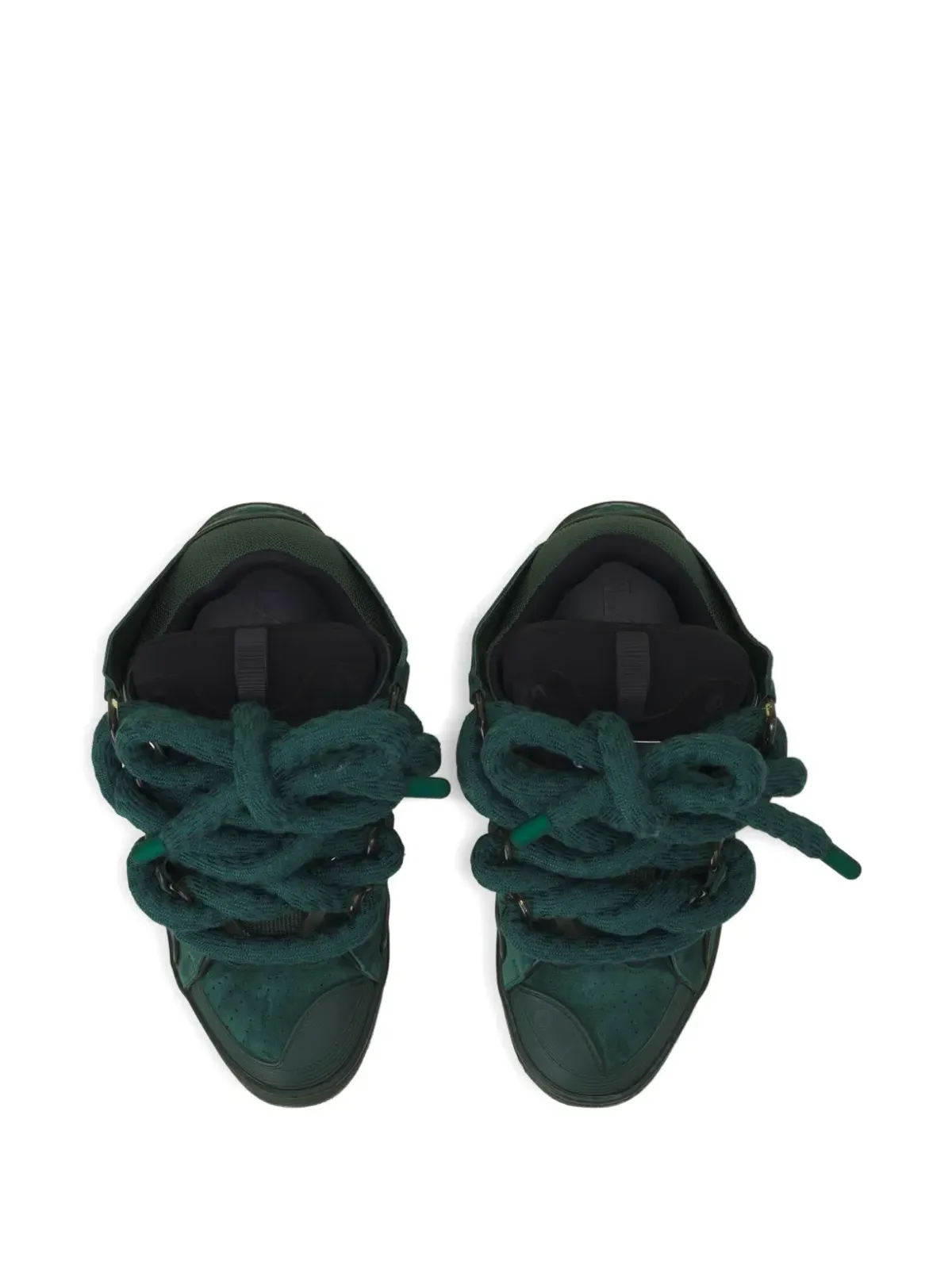 Lanvin ロープレースのスエードスニーカー - グリーン - 画像4