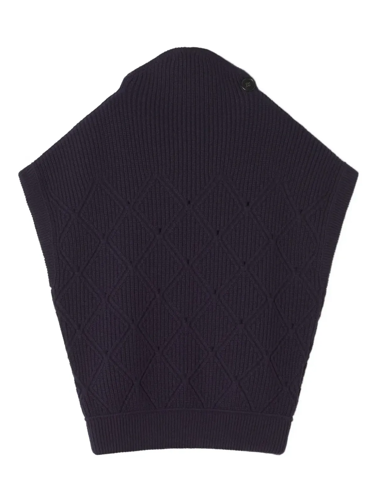 Lanvin ハイネック ダイヤ柄セーター - ブルー - 画像5