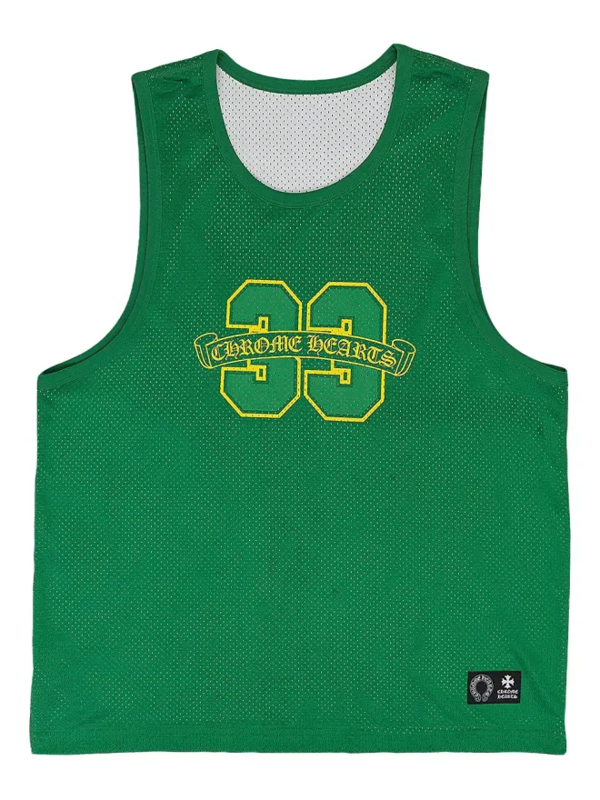 Chrome Hearts Chrome Hearts mesh-panel jersey vest - Greenの商品画像