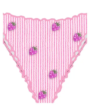 MC2 Saint Barth ストロベリー刺繍入りストライプ柄ビキニボトム - サムネイル2