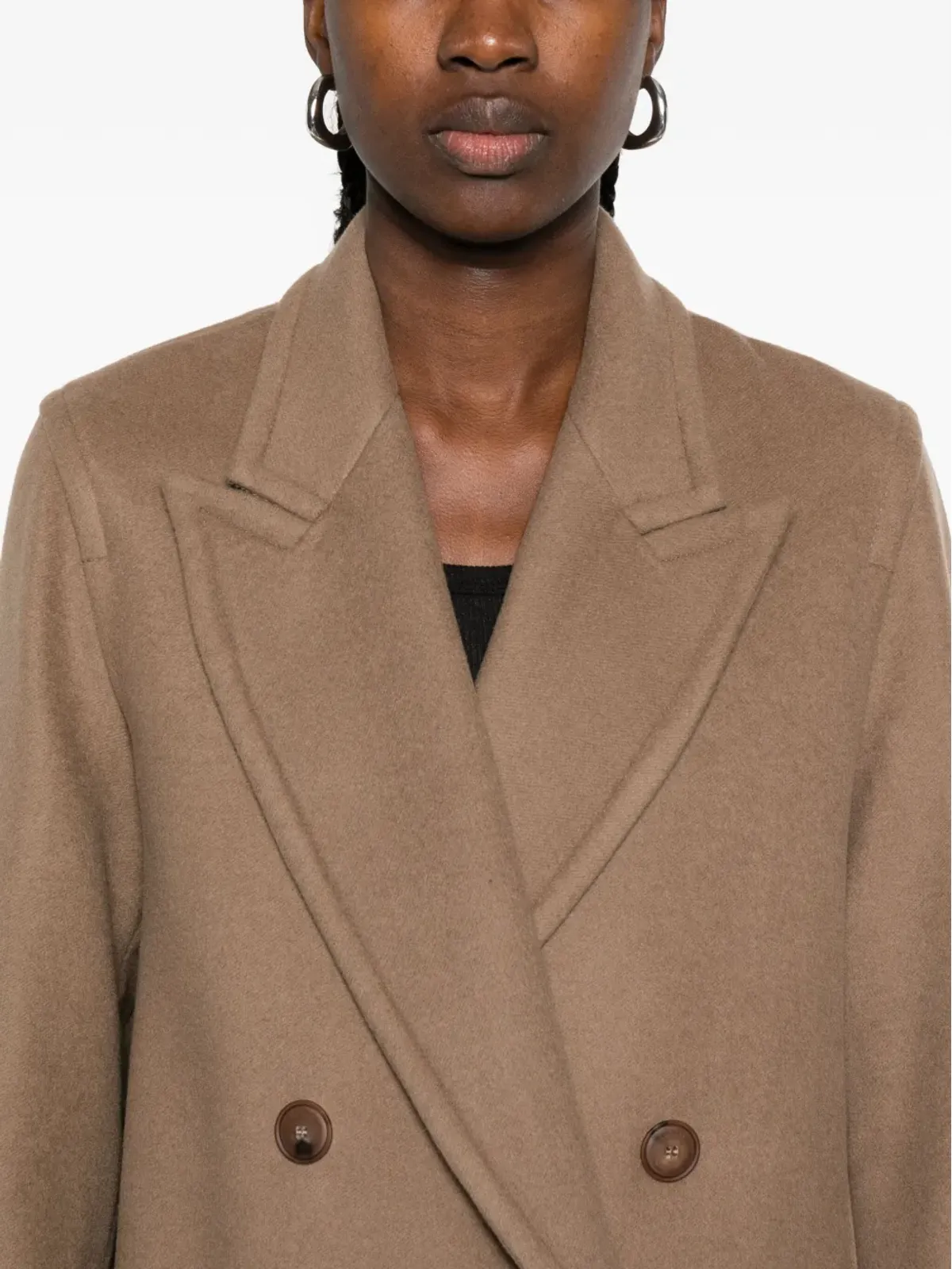 Max Mara ダブルブレスト パッチポケット コート - 画像5