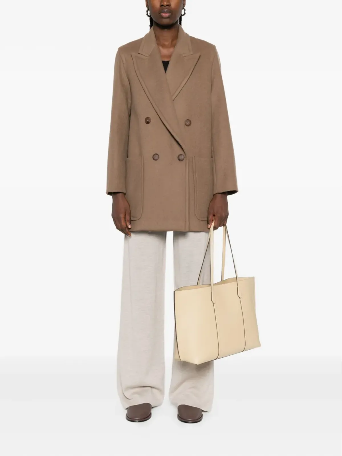 Max Mara ダブルブレスト パッチポケット コート - 画像2