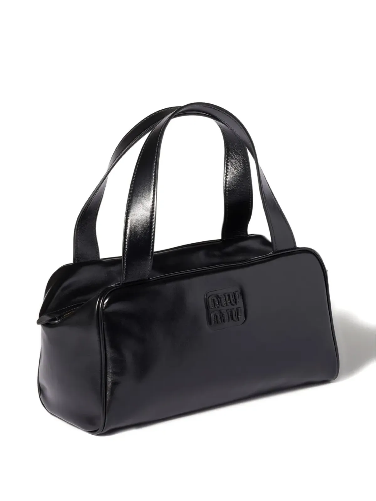 Miu Miu レザー ジップド ショルダーバッグ - 画像3