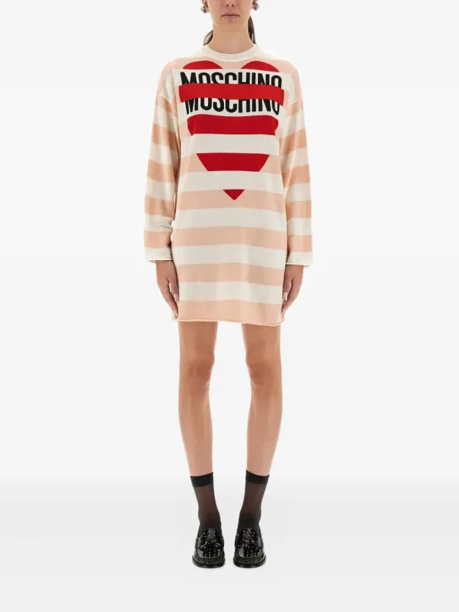 Moschino Jeans MOSCHINO JEANS ハート柄ストライプドレスの商品画像