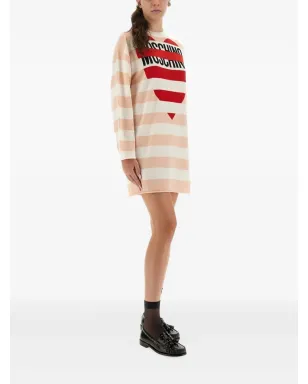 MOSCHINO JEANS ハート柄ストライプドレス - サムネイル2