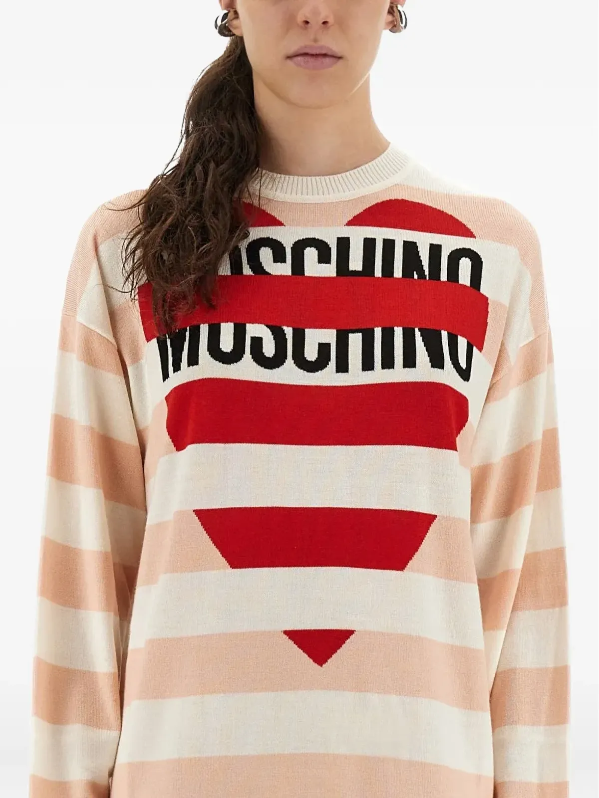 MOSCHINO JEANS ハート柄ストライプドレス - 画像4