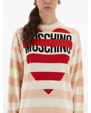 MOSCHINO JEANS ハート柄ストライプドレス - サムネイル4