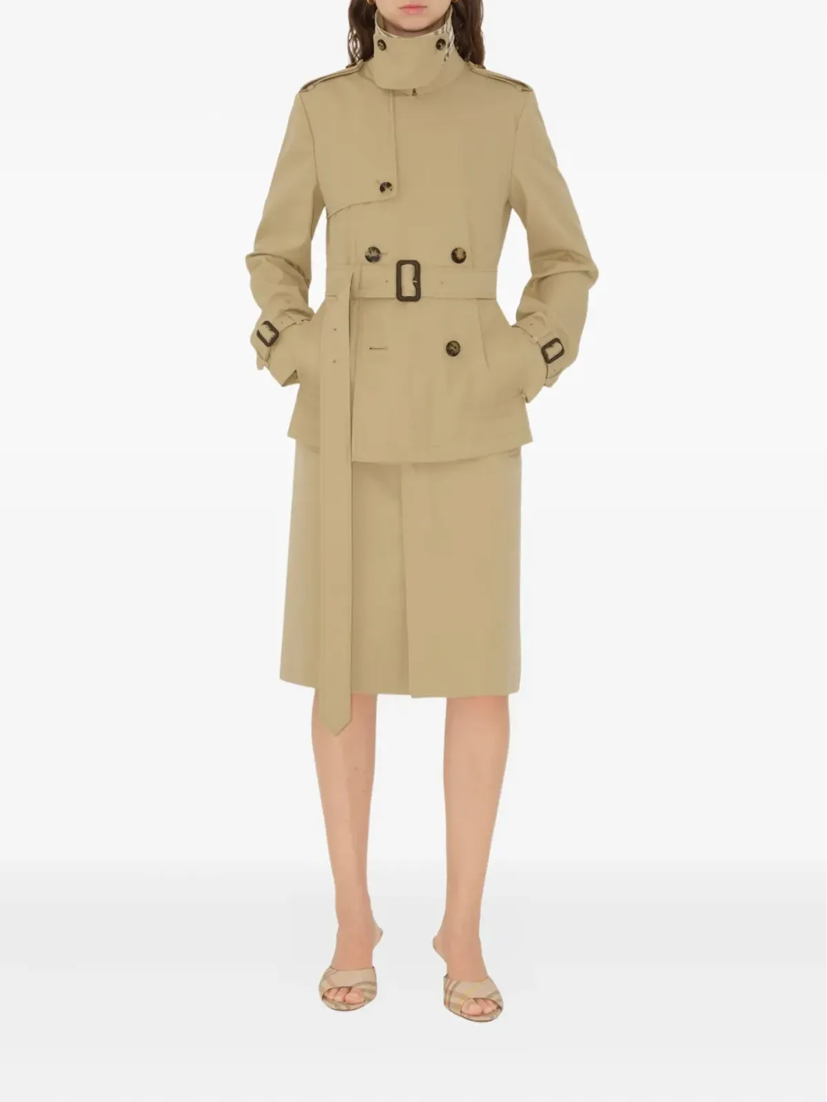 Burberry ベルト付き ダブルブレストジャケット - 画像2