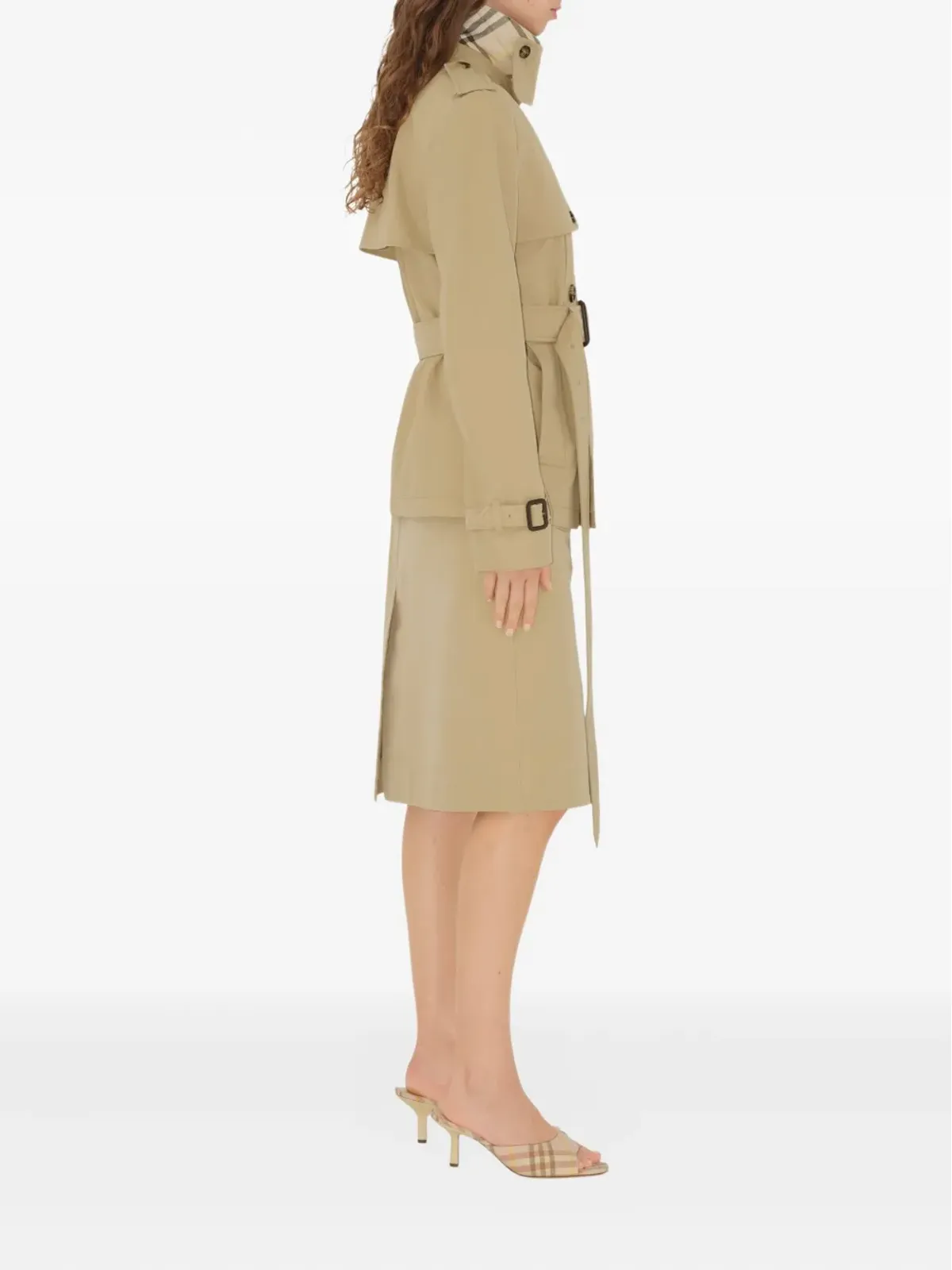 Burberry ベルト付き ダブルブレストジャケット - 画像3