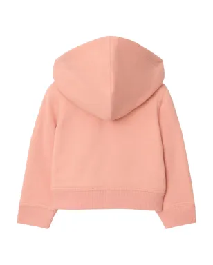 Burberry Kids チェック柄トリム ジップフーディ - ピンク - サムネイル2