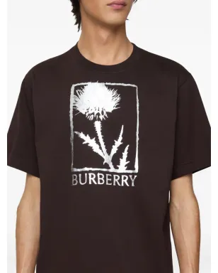 Burberry Thistle メタリックロゴ Tシャツ - ブラウン - サムネイル2